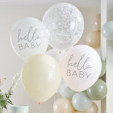 Floral Baby Hello Baby Shower Balloon Bundle 5pk